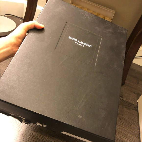 🥇✨ Saint Laurent Black Ranger Combat Boots 38.5 - Picture 6 of 7